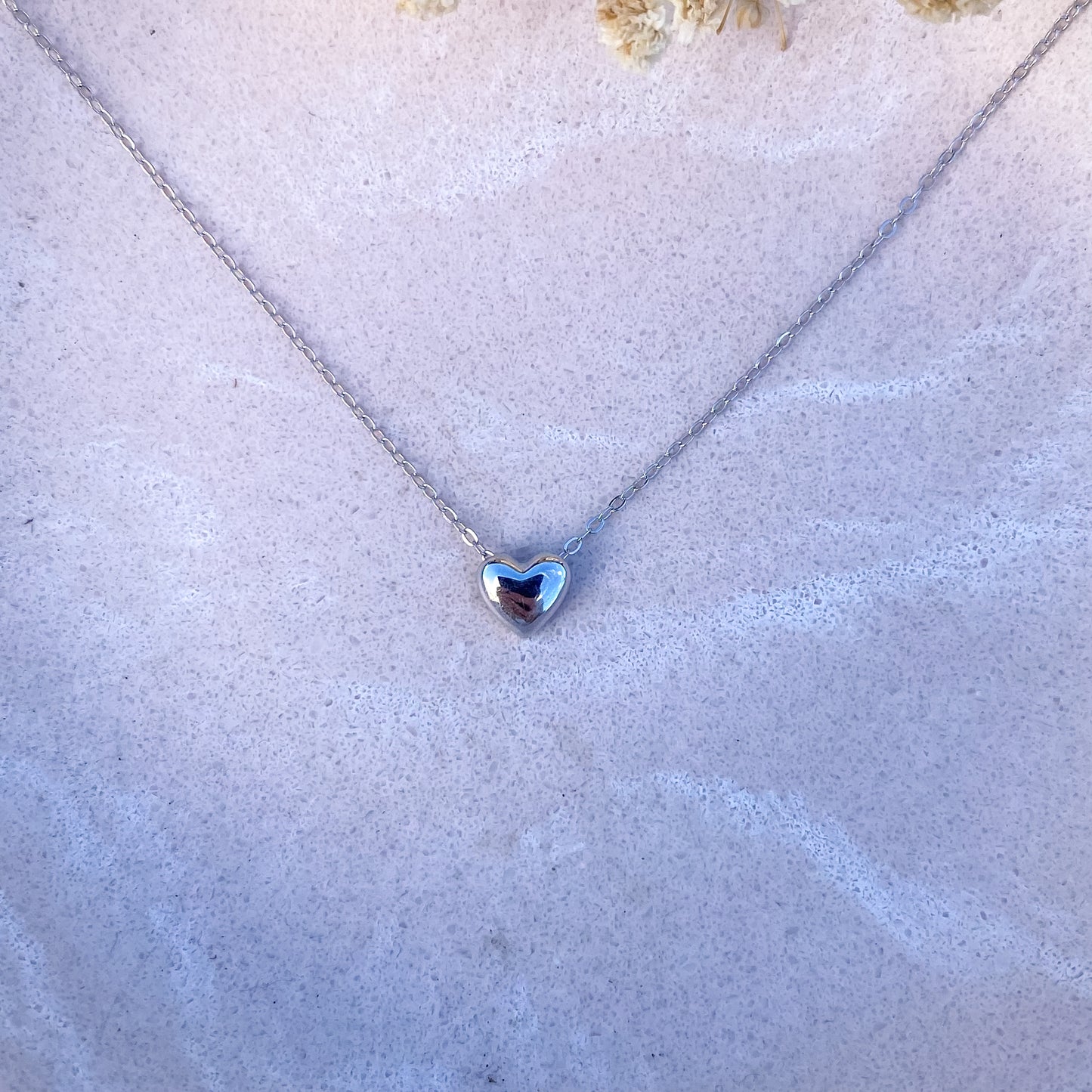 Dainty Heart Necklace | Sterling Silver