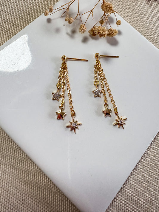 18k Gold Stardust Dangles