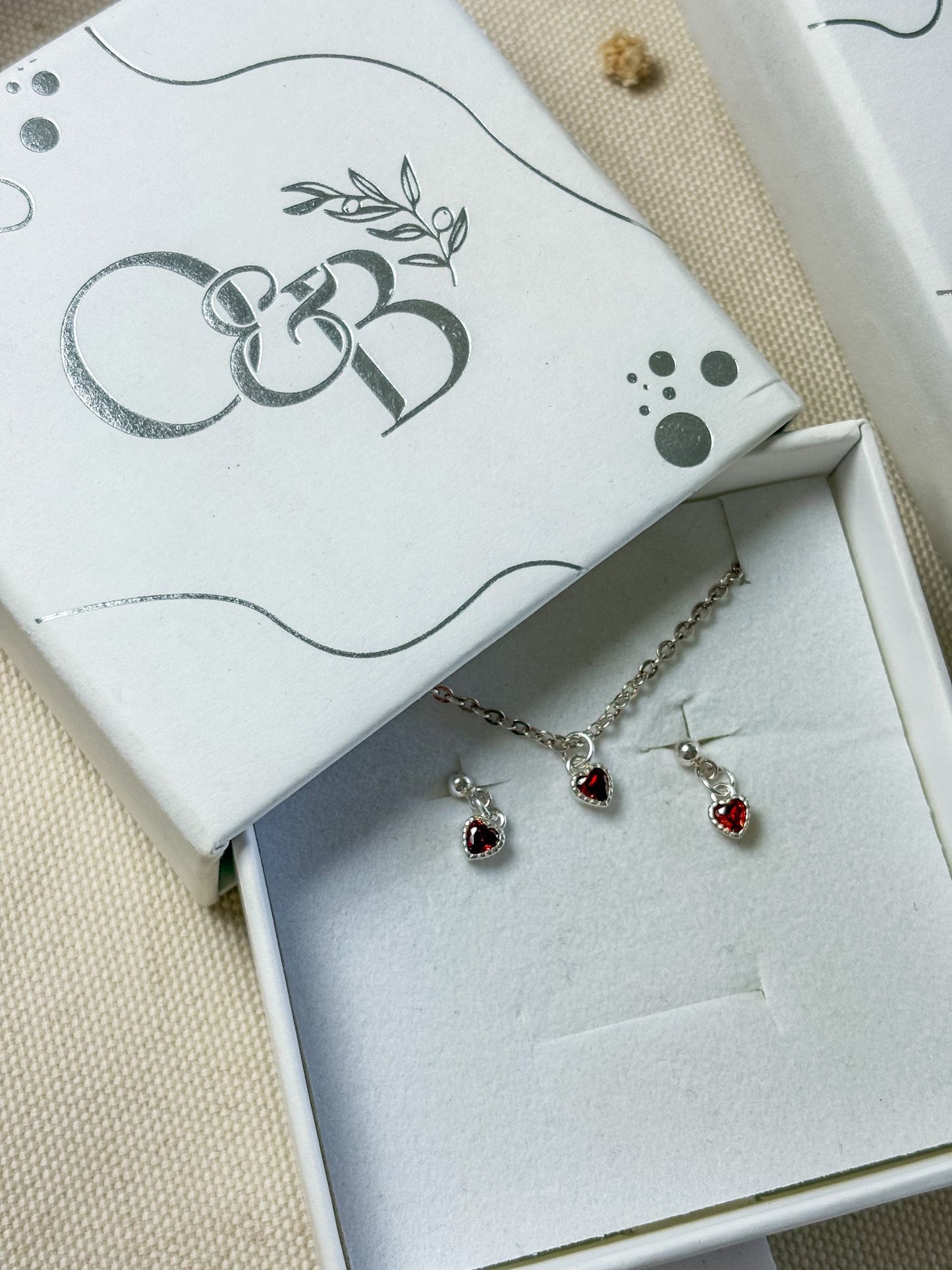 Red Heart Mini Dangles | Sterling Silver