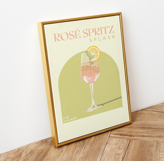 Rose Spritz Cocktail Print | Unframed