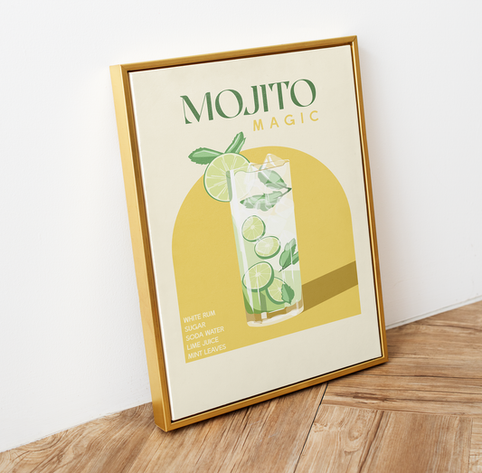 Mojito Cocktail Print | Unframed