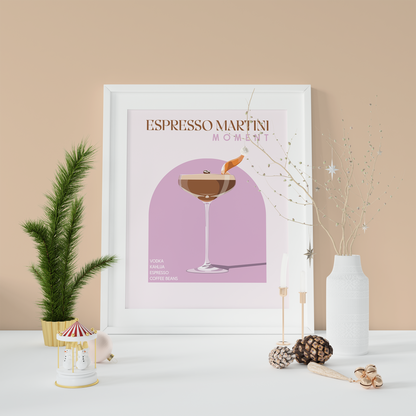 Espresso Martini Cocktail Print | Unframed