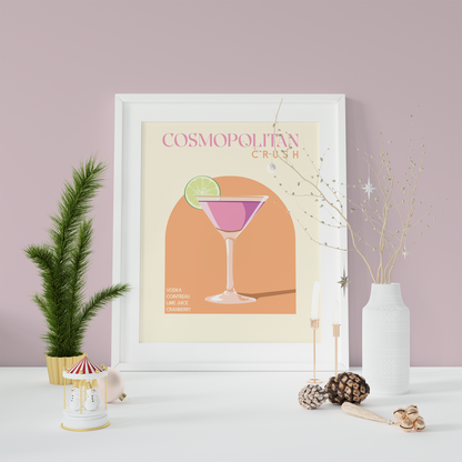 Cosmopolitan Cocktail Print | Unframed