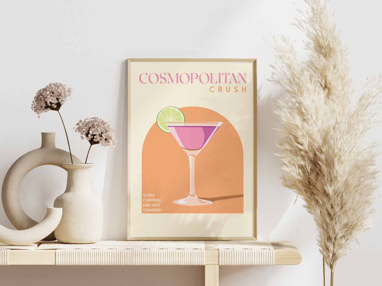 Cosmopolitan Cocktail Print | Unframed