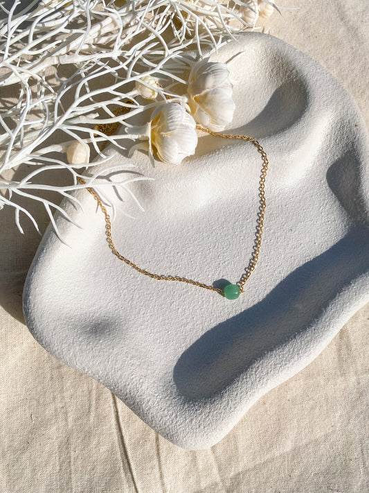 Simple Stone Necklace - Aventurine