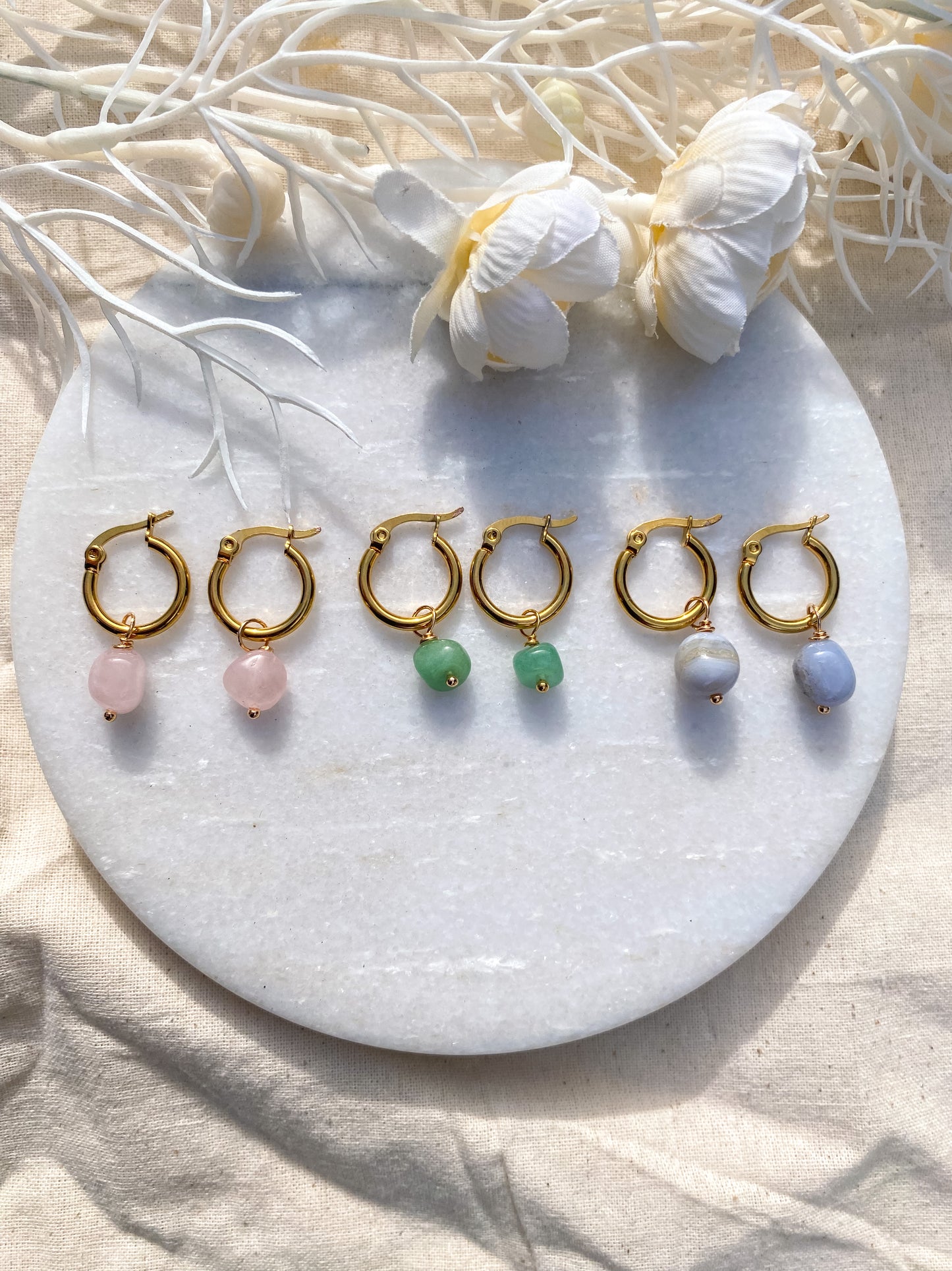 Natural Stone Hoops