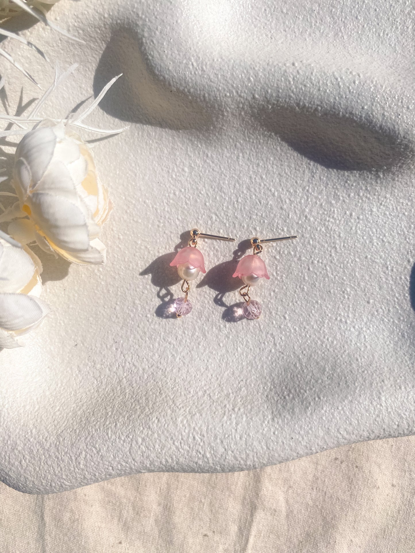 Pink Tulip Dangles