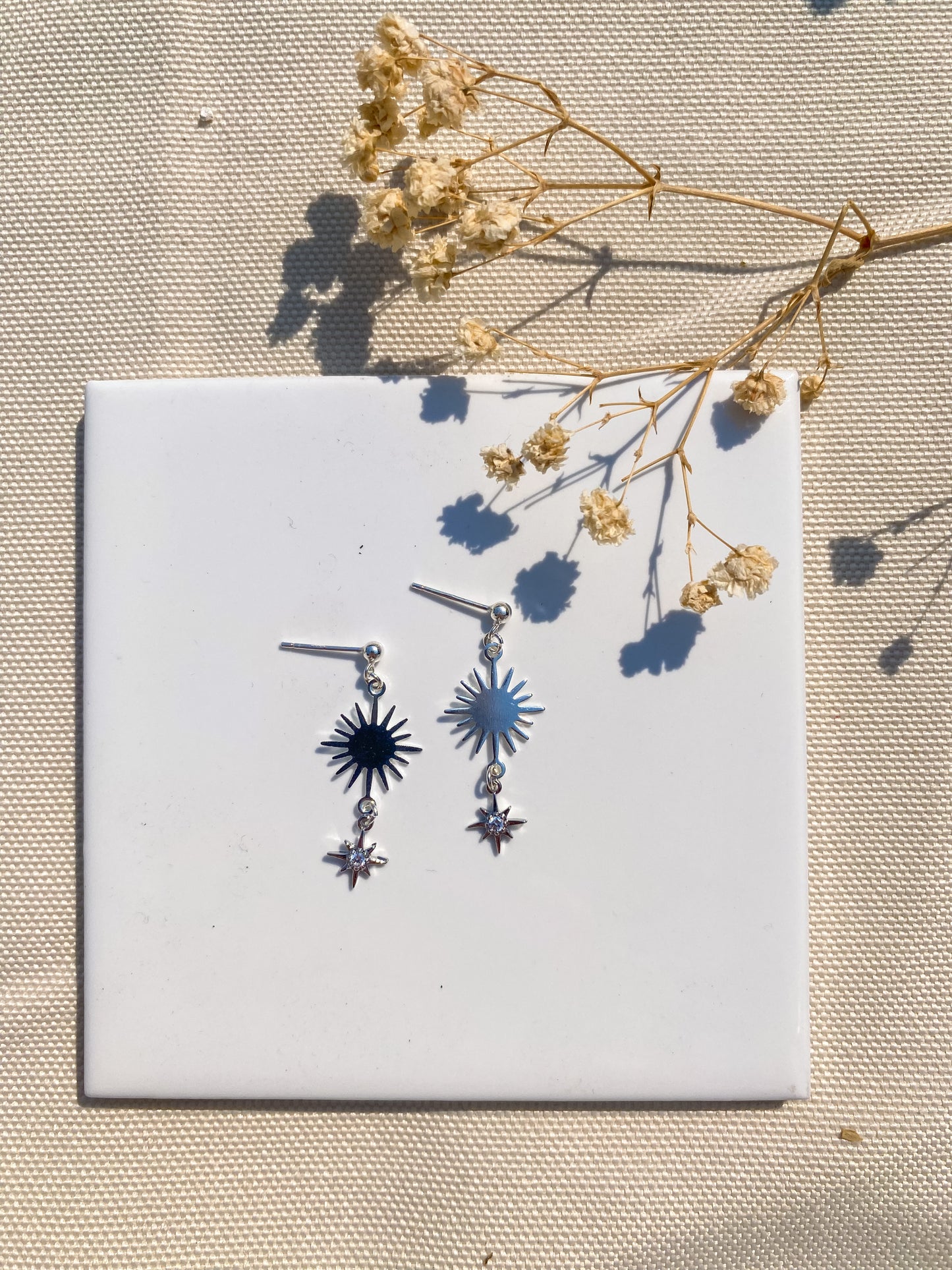 Sun and Star Dangles | Sterling Silver