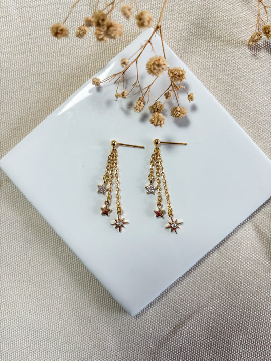 18k Gold Stardust Dangles