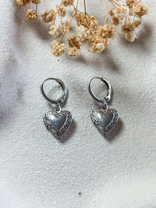 Locket Huggies | Sterling Silver