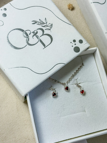 Red Heart Mini Dangles | Sterling Silver
