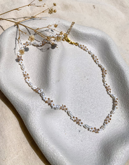 Pearl Petal Serenity Necklace