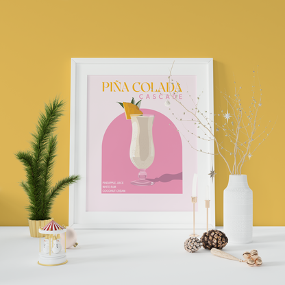 Pina Colada Cocktail Print | Unframed