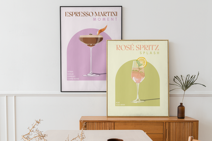 Rose Spritz Cocktail Print | Unframed