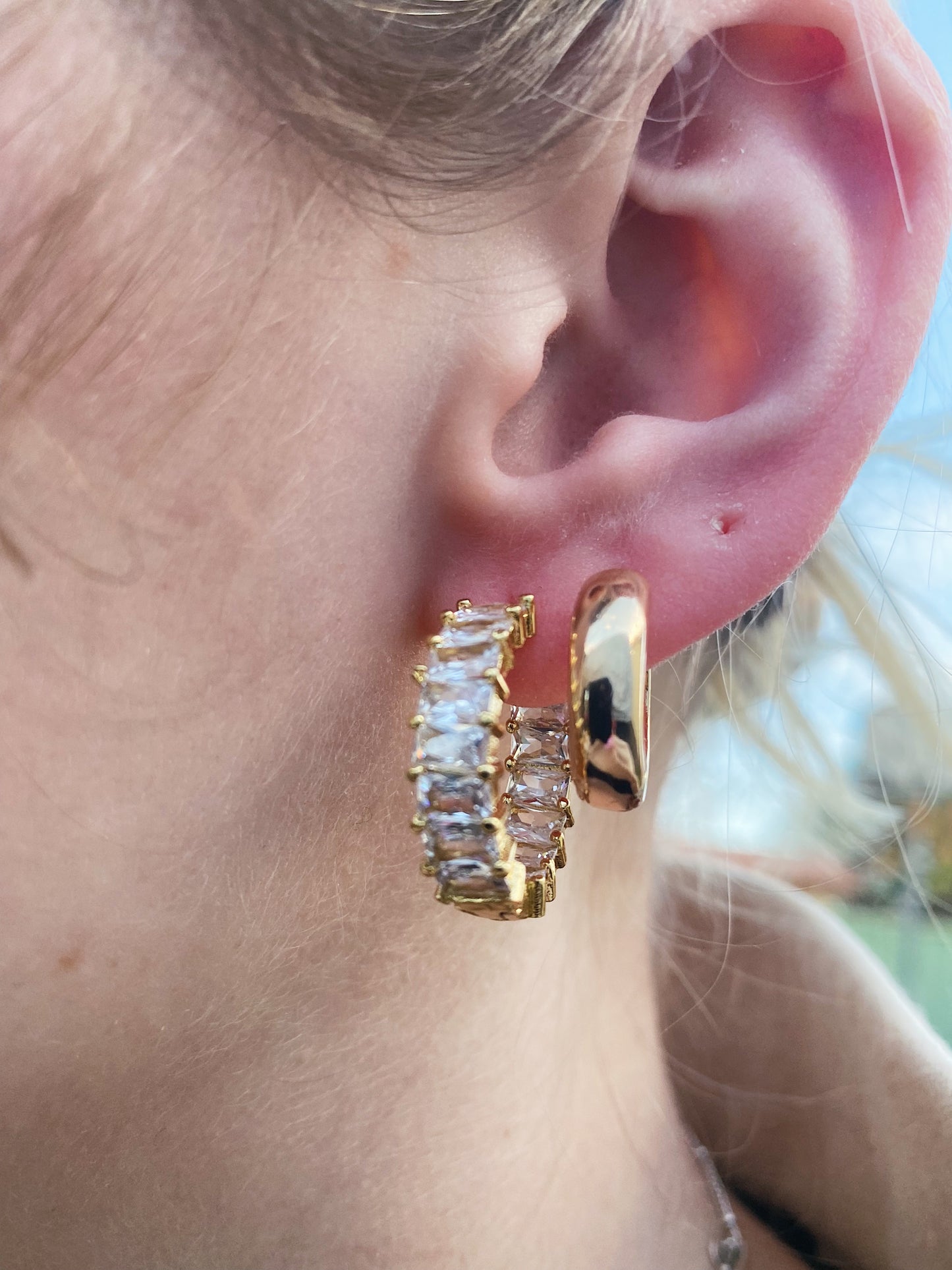 18k Gold Plated Huggie Hoops