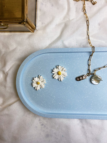 Acrylic Resin Trinket Dish | Cloud Blue | Pill Shape