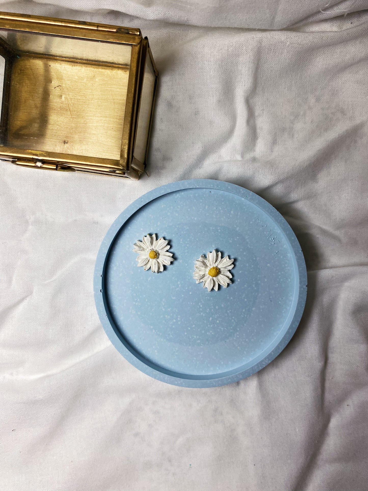 Acrylic Resin Trinket Dish | Cloud Blue | Circle Shape