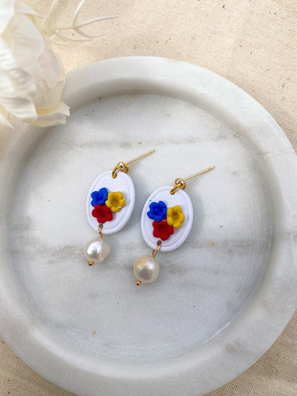 Snow White Clay Earrings