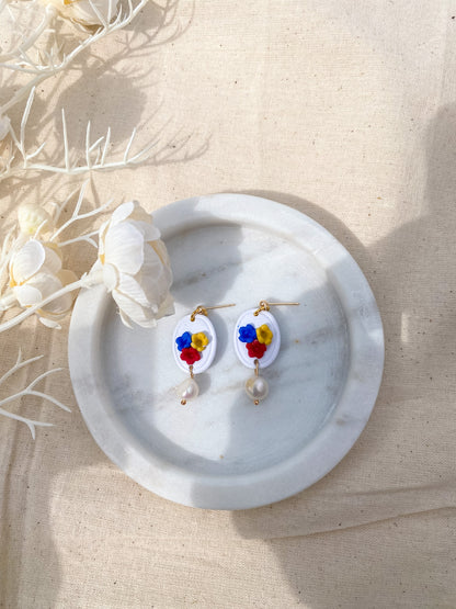 Snow White Clay Earrings