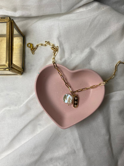 Acrylic Resin Trinket Dish | Blush Pink | Heart Bowl