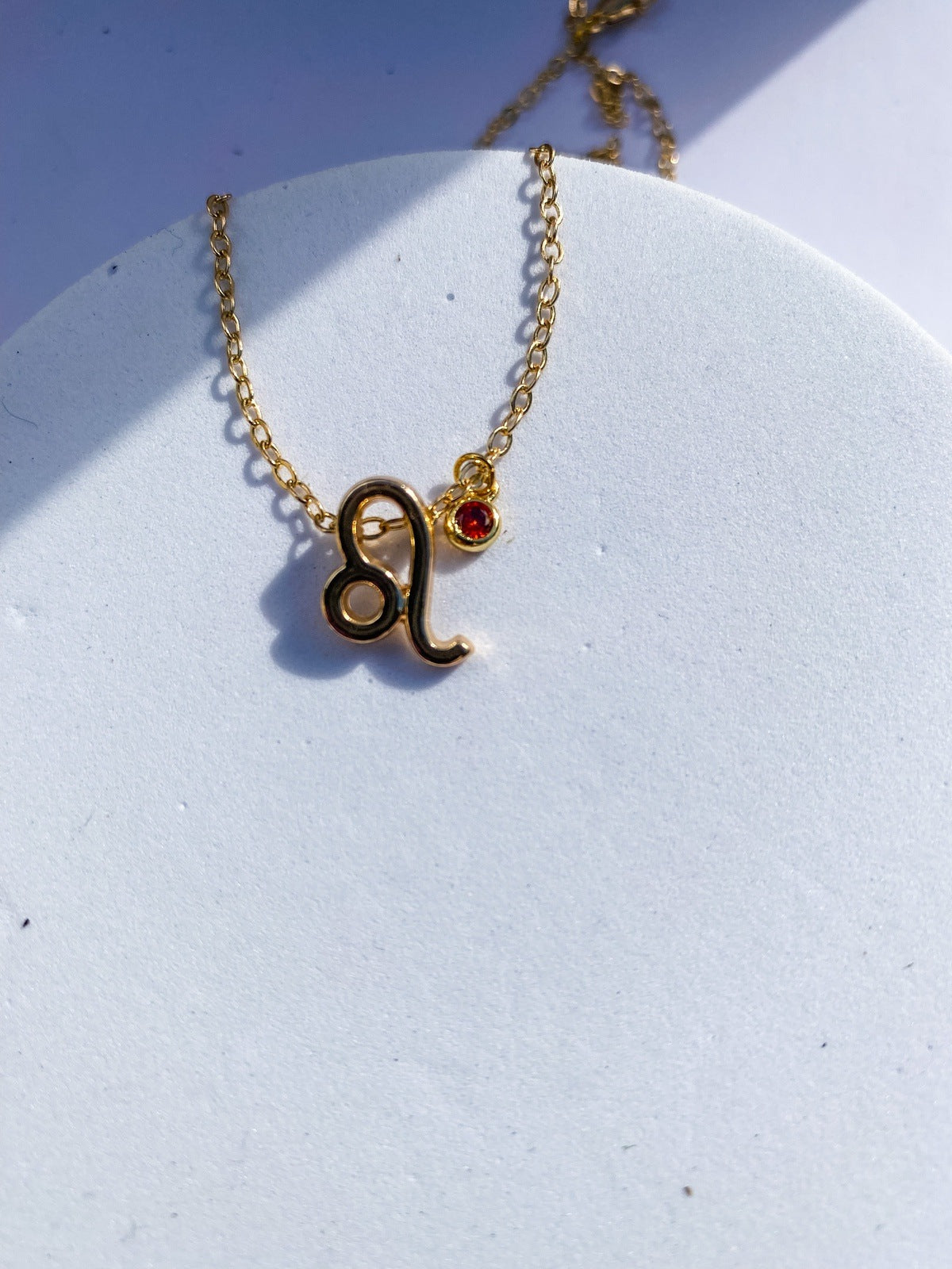 18k Gold Zodiac Symbol With Charm Necklace