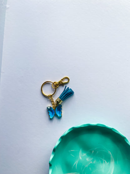 Butterfly with Tassel Gold Key Chain