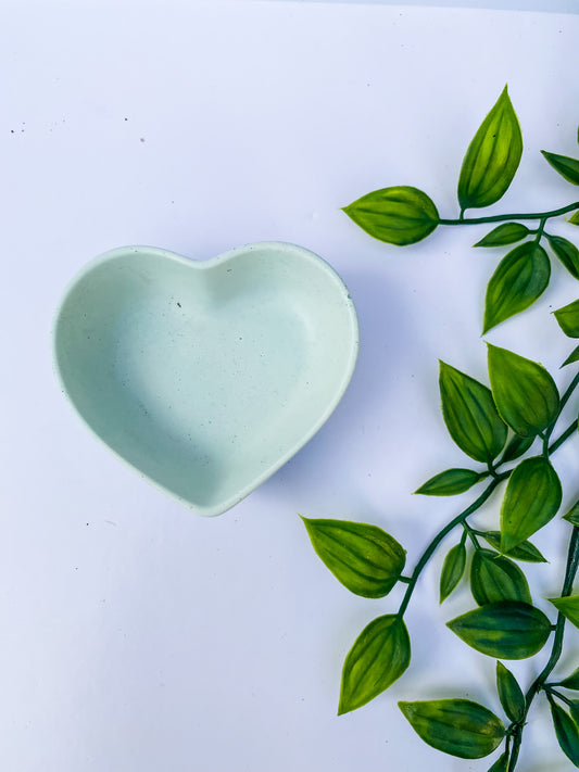 Acrylic Resin Trinket Box | Seafoam | Heart