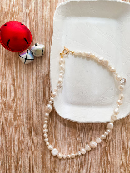 Asymmetric Freshwater Pearl Necklace