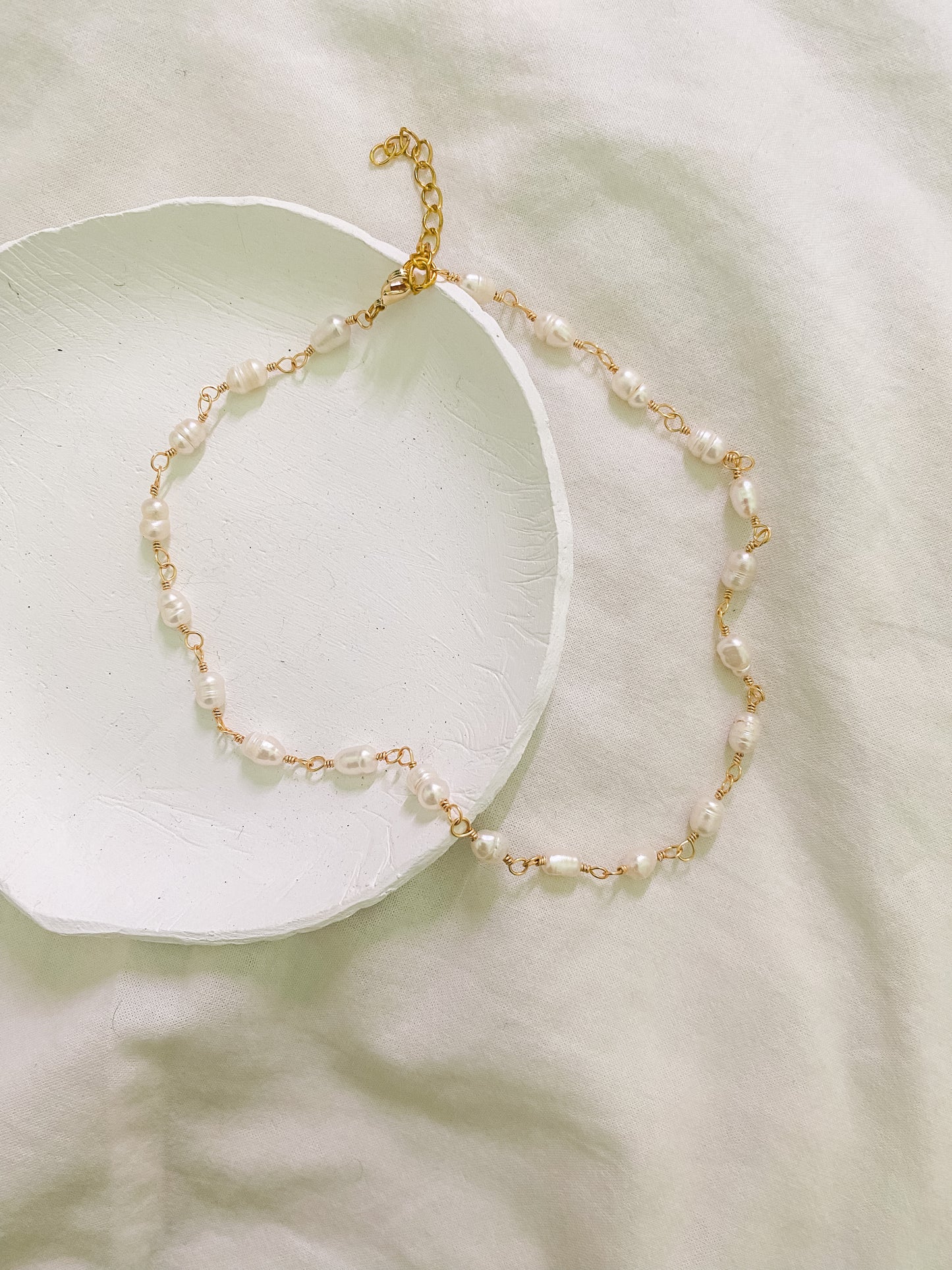 Pearl Wire Wrapped Necklace