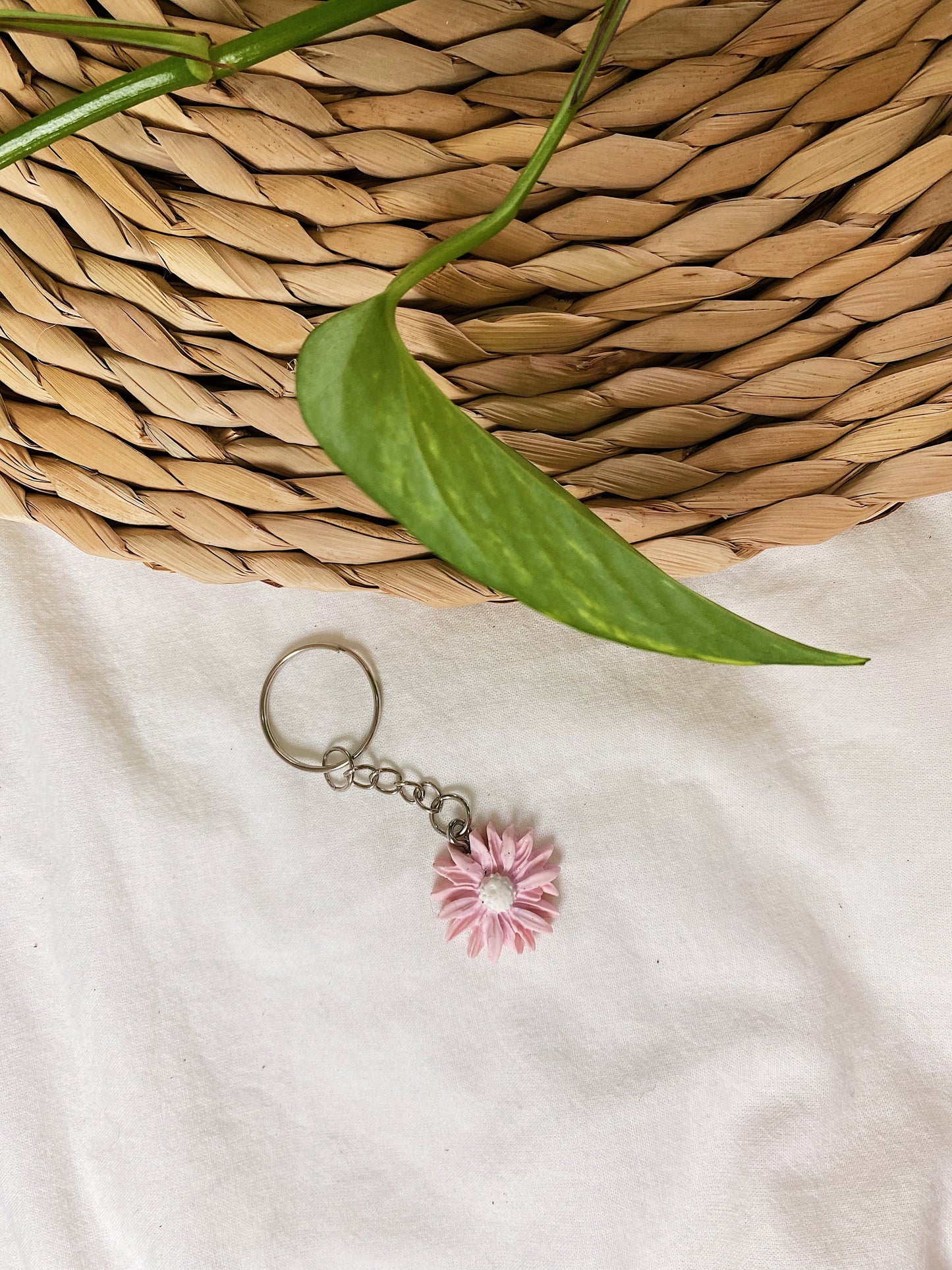 Personalised Letter Keyring with Daisy